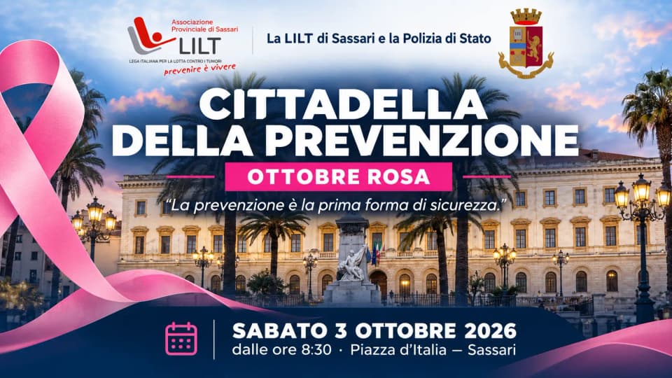 Cover image for Pink October in Sassari: Piazza d’Italia becomes the Prevention Citadel